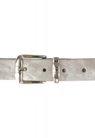 Belt with high-gloss buckle and loop
