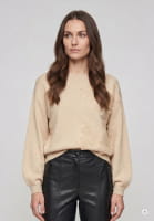 Sweater with floral applications