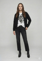 Boyfriend Jeans mit Kordelstickerei