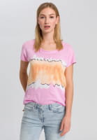 T-shirt with colour-blocking-stripes