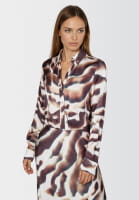 Bluse mit abtraktem Animalprint