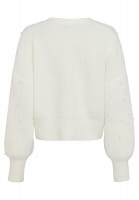 Cardigan with beaded appliqué