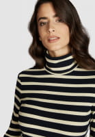 Turtleneck shirt with stripes