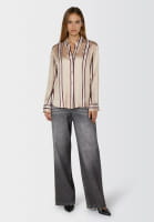 Blouse with stripe print