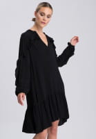 Mini dress with wide gathering details