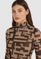 Tulle shirt with graphic print