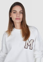 Sweatshirt with terry cloth appliqué