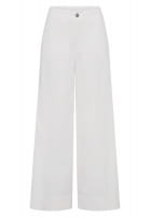 Cotton pants with wide legs