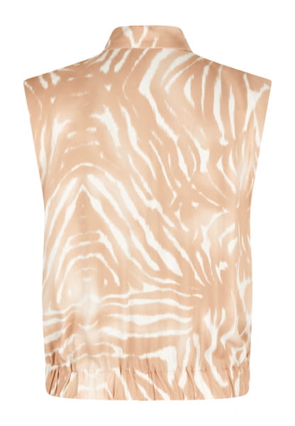Blouse top with tonal animal print