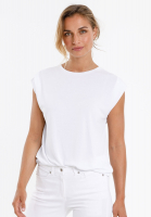 Shirt with draped shoulders