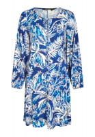 Jersey dress with tropical print