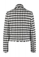 Bouclé jacket with houndstooth pattern