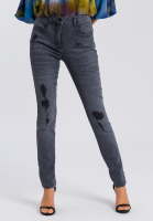 Push-up-jeans with destroyed details