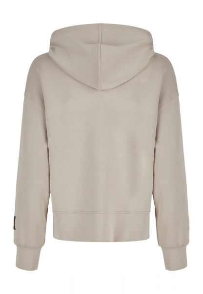 Hooded sweat jacket made from modal