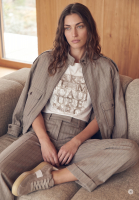 Loose Fit Jacke mit Nadelstreifen
