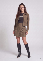 Cropped Jacke mit aufgesetzten Taschen