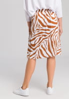 Wrap skirt with tiger pattern