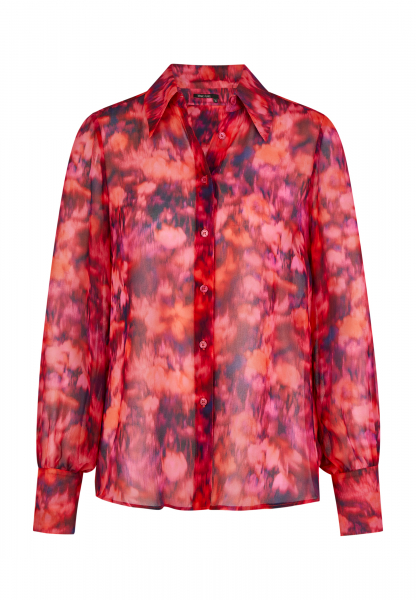 Abstract floral print shirt blouse