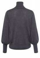 Roll collar jumper with fashionably wide sleeves