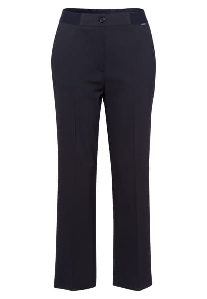 Fabric trousers with an elastic waistband