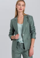 One-breasted coat im edlen Leinen-Look