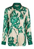 Hemdbluse mit grünem Print