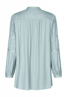 Satin blouse with billowed sleeves