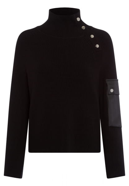Pullover mit Satin-Tasche 