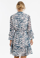 Dress with stylized leopard print