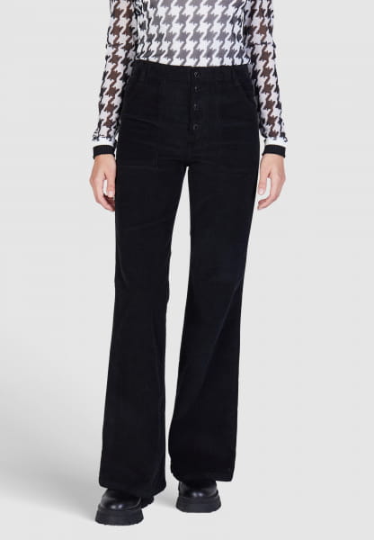 Flared corduroy pants