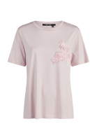 Shirt with tulle roses