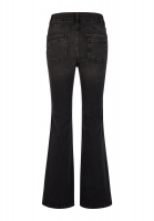 High-Waist-Jeans in Black Denim