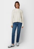 Rippen-Pullover mit Fransen