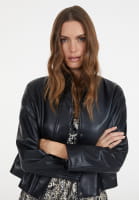 Jacke aus softem veganem Leder