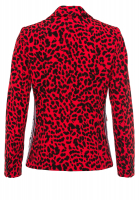 Blazer with leopard print and writing band
