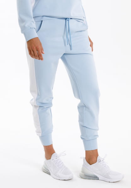 Sweatpants made of modal jersey with contrasting side stripes