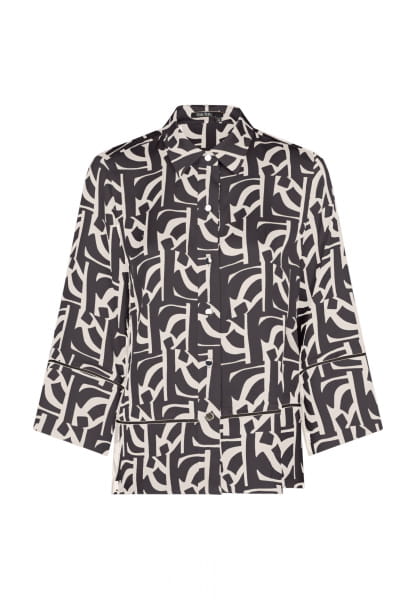 Bluse mit grafischem Print