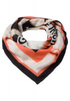 Square scarf in graphical tie-dye print