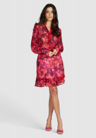 Abstract floral print shirt blouse