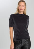 Lurexshirt mit Turtleneck