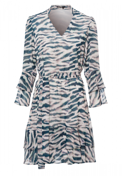 Dress with stylized leopard print
