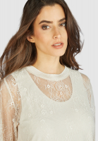 Blouse shirt made from fine lace