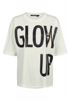 Shirt with shiny pigment print