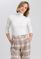 Basic knitted sweater with roll collar