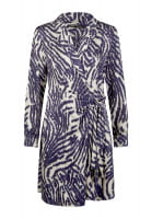 Wrap dress with abstract tiger print