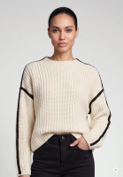 Sweater with rhinestone trim