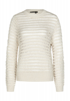 Sweater with striped mesh texture