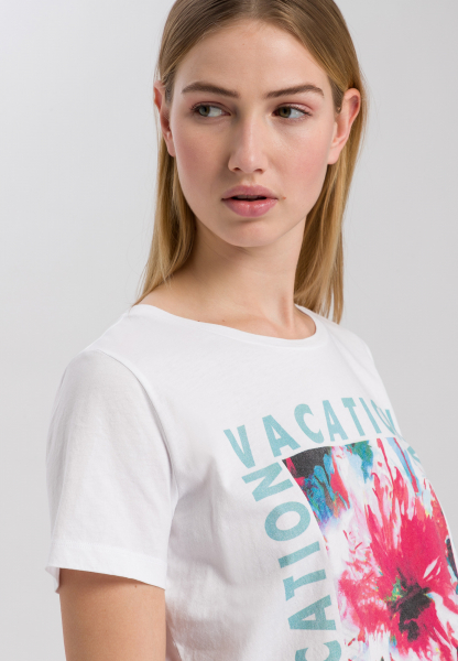 T-Shirt mit Aquarell-Frontprint