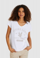 Organic cotton T-shirt wit v-neck
