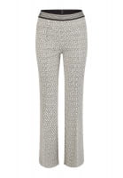 Flared pants in lurex jacquard